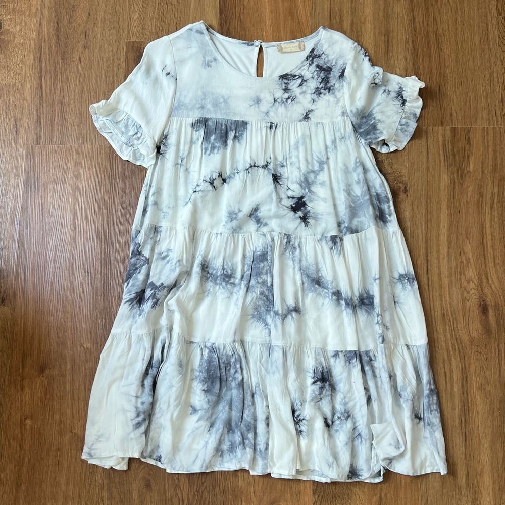 Altar’d State Tie Dye Ruffle T-Shirt Dress